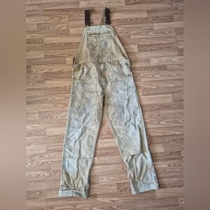 Carhartt Men's Relaxed Fit Tan Overalls Size: 36 x 36 Model NO. R01-M